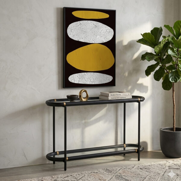 COLOMBO ΚΟΝΣΟΛΑ ΜΑΥΡΟ 130x36x82cm 05-0783 - Image 3