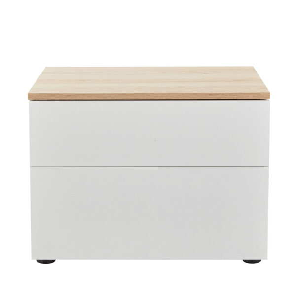 LUCIDO ΚΟΜΟΔΙΝΟ 2ΣΥΡΤΑΡΙΑ ΛΕΥΚΟ OAK ΦΥΣΙΚΟ 58x39x44.5 09-2130 - Image 12