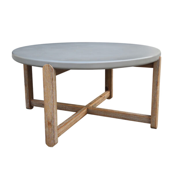 UBUD COFFEE TABLE CEMENT ΦΥΣΙΚΟ ΣΚΟΥΡΟ 81x81x40 22-0134 - Image 5