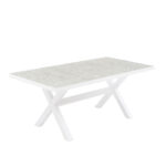 STABLE ΤΡΑΠΕΖΙ TERRAZZO ΛΕΥΚΟ 181x90.5x75cm 52-0013 - Image 2