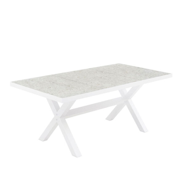 STABLE ΤΡΑΠΕΖΙ TERRAZZO ΛΕΥΚΟ 181x90.5x75cm 52-0013 - Image 2