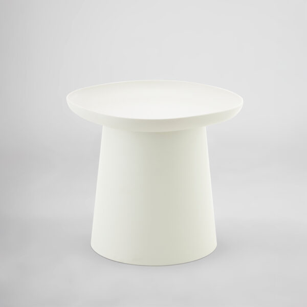 PLATE COFFEE TABLE OFF WHITE 50x50x47.5cm 54-0019 - Image 2