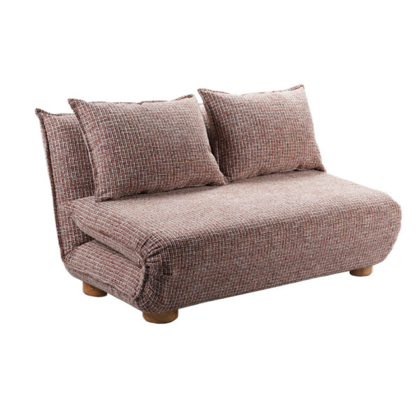 FUTON ΚΑΝΑΠΕΣ ΚΡΕΒΑΤΙ 2ΘΕΣΙΟΣ ΑΝΑΔΙΠΛΟΥΜΕΝΟΣ TERRACOTTA BEIGE ΜΕ PATTERN 141x87x76cm 70-0445 - Image 6