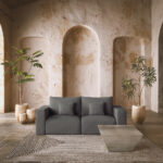 BOX ΠΟΛΥΘΡΟΝΑ ΜΕ ΜΠΡΑΤΣΟ ΑΝΑΣΤΡΕΨΙΜΗ ΓΚΡΙ VOGUE 14 107x107x85cm 71-0138 - Image 2