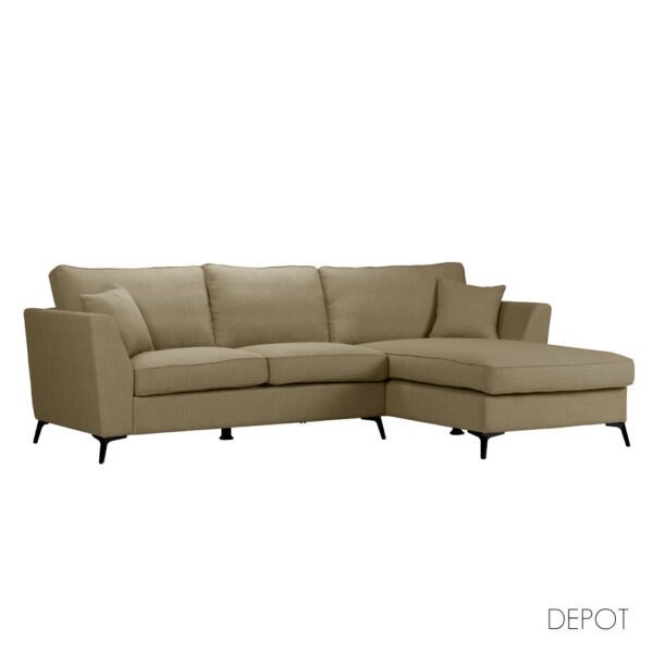 BOEL ΚΑΝΑΠΕΣ ΓΩΝΙΑ ΔΕΞΙΑ BEIGE MEMORY 02 280x170x92 71-0160 - Image 3