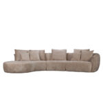CURVO ΚΑΝΑΠΕΣ ΓΩΝΙΑ ΑΡΙΣΤΕΡΗ BEIGE CREMONA 14 412x162x92cm 71-0388 - Image 2