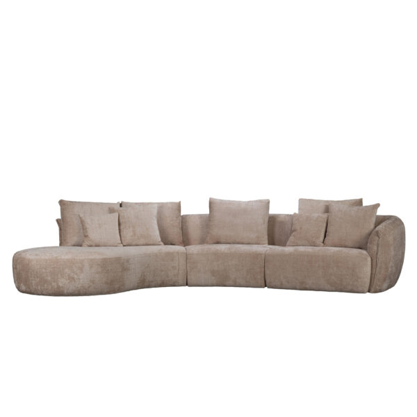 CURVO ΚΑΝΑΠΕΣ ΓΩΝΙΑ ΑΡΙΣΤΕΡΗ BEIGE CREMONA 14 412x162x92cm 71-0388 - Image 2