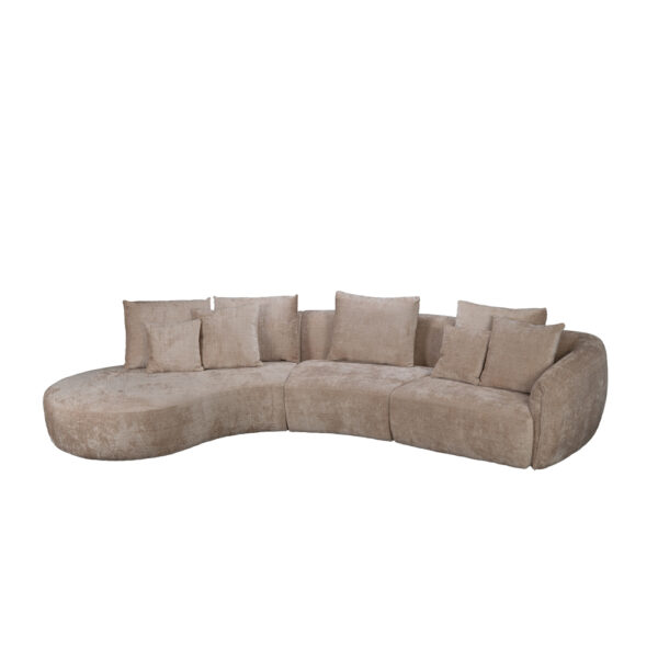 CURVO ΚΑΝΑΠΕΣ ΓΩΝΙΑ ΑΡΙΣΤΕΡΗ BEIGE CREMONA 14 412x162x92cm 71-0388 - Image 3