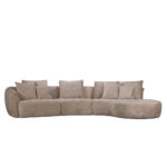 CURVO ΚΑΝΑΠΕΣ ΓΩΝΙΑ ΔΕΞΙΑ BEIGE CREMONA 14 412x162x92cm 71-0389 - Image 2