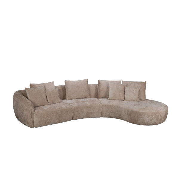 CURVO ΚΑΝΑΠΕΣ ΓΩΝΙΑ ΔΕΞΙΑ BEIGE CREMONA 14 412x162x92cm 71-0389 - Image 3