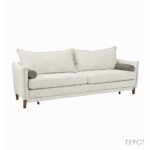 COMMODO ΚΑΝΑΠΕΣ ΚΡΕΒΑΤΙ 3ΘΕΣΙΟΣ OFF WHITE NEVE 02 ΚΑΦΕ NEVE 16 230x81x88cm 71-0434