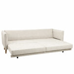 COMMODO ΚΑΝΑΠΕΣ ΚΡΕΒΑΤΙ 3ΘΕΣΙΟΣ OFF WHITE NEVE 02 ΚΑΦΕ NEVE 16 230x81x88cm 71-0434 - Image 2
