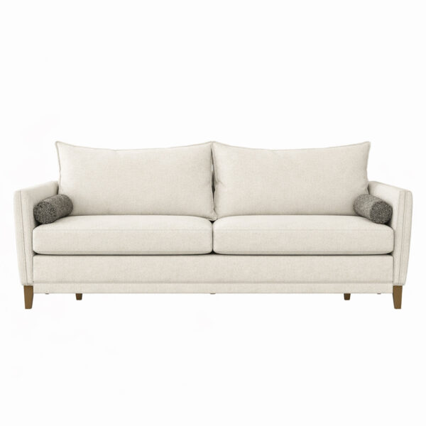 COMMODO ΚΑΝΑΠΕΣ ΚΡΕΒΑΤΙ 3ΘΕΣΙΟΣ OFF WHITE NEVE 02 ΚΑΦΕ NEVE 16 230x81x88cm 71-0434 - Image 4