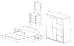 Ντουλάπα Kafe, 200x60x210 εκ, Genomax - Image 2