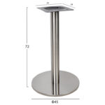ΒΑΣΗ INOX Φ45x72Υ εκ.ΥΨΟΣ HM419 - Image 2