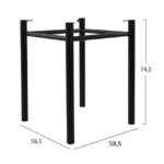 ΒΑΣΗ ΚΟΛΟΝΑΤΗ 4 ΠΟΔΙΑ ΓΙΑ ΕΠΙΦΑΝΕΙΑ 70x70 Η/Β 652-070 - Image 2