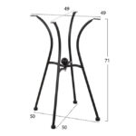 ΒΑΣΗ ΜΕΤΑΛΛΙΚΗ HM466 4NYXH ΣΕ ΜΑΥΡΟ ΧΡΩΜΑ 50x50 cm. - Image 2