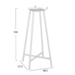 ΒΑΣΗ ΜΠΑΡ ΤΕΣΣΕΡΑ ΠΟΔΙΑ TS952 ΛΕΥΚΗ 48.5x47.5x104 cm. - Image 2