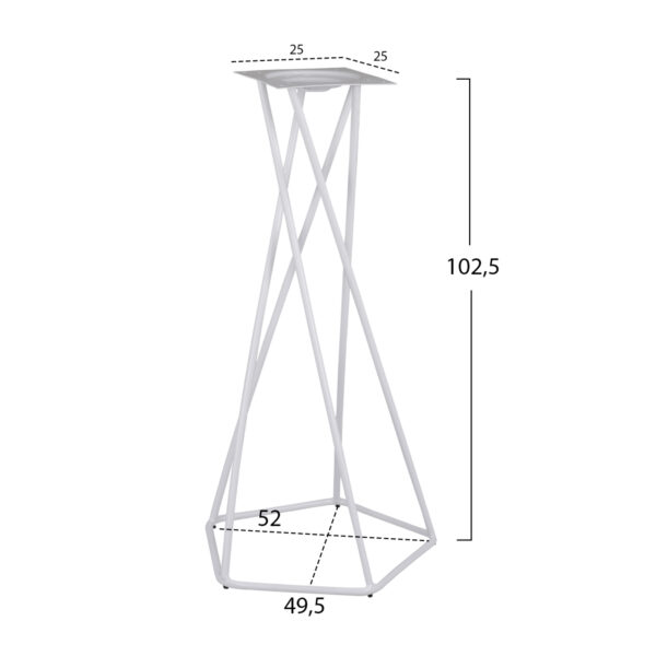 ΒΑΣΗ ΣΤΑΝΤ TS968 ΛΕΥΚΟ 52x49,5x102,5 εκ. - Image 2