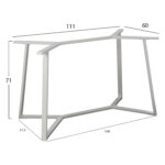 ΒΑΣΗ ΤΡΑΠΕΖΙΟΥ ΛΕΥΚΗ ΜΕΤΑΛΛΙΚΗ HM471.02 111X60X71Υ εκ. - Image 2