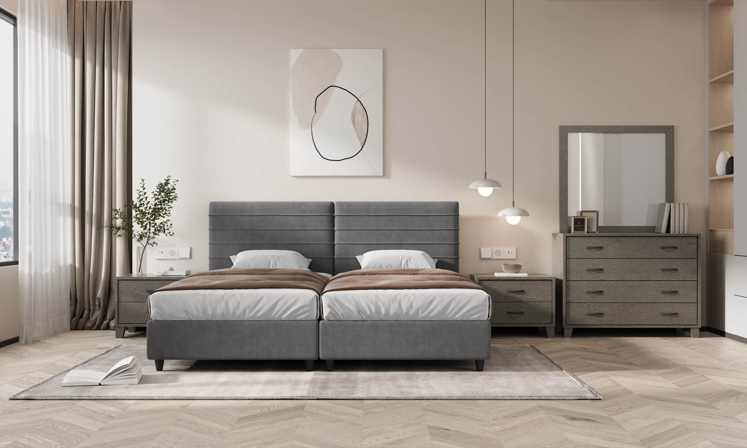 bed_109_diplo_00000 Κρεβάτι - υποστρώματα επενδεδυμένο Ν109 - Image 1