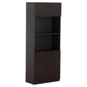 ΒΙΒΛΙΟΘΗΚΗ ΓΡΑΦΕΙΟΥ ΕΠΑΓΓΕΛΜΑΤΙΚΗ ROSEWOOD HM2089 ΜΕΛΑΜΙΝΗ ΓΚΡΙ-WENGE 80Χ40Χ200Υεκ.