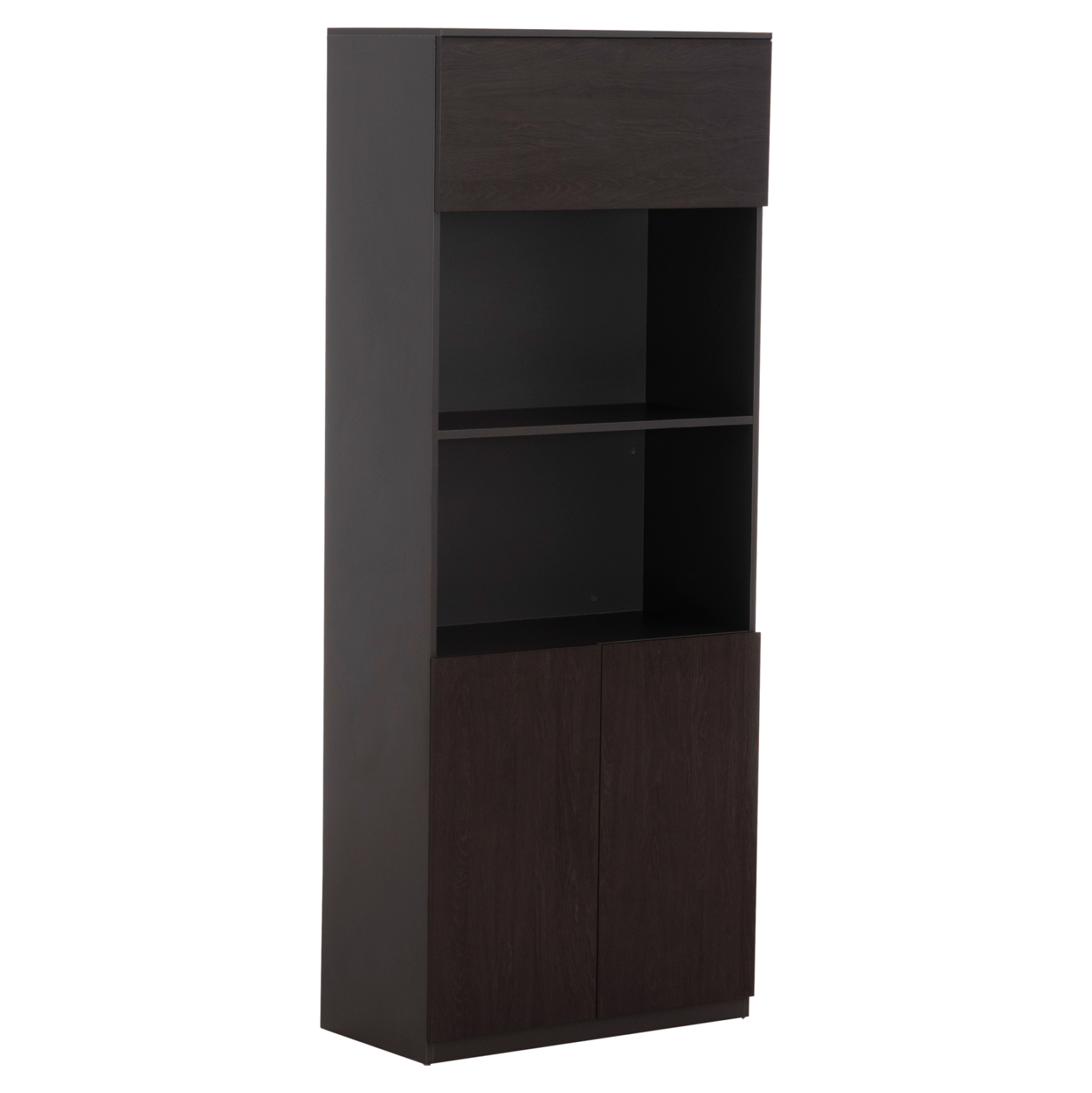 HM2089 ΒΙΒΛΙΟΘΗΚΗ ΓΡΑΦΕΙΟΥ ΕΠΑΓΓΕΛΜΑΤΙΚΗ ROSEWOOD HM2089 ΜΕΛΑΜΙΝΗ ΓΚΡΙ-WENGE 80Χ40Χ200Υεκ. - Image 1