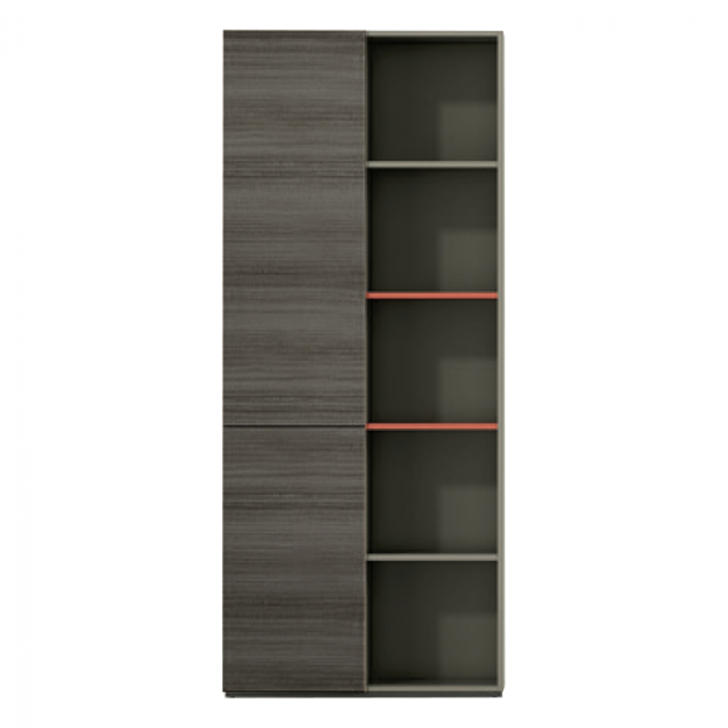 HM2121 ΒΙΒΛΙΟΘΗΚΗ ΓΡΑΦΕΙΟΥ ΕΠΑΓΓΕΛΜΑΤΙΚΗ LUX SERIES ΣΤΑΧΤΙ ΜΟΚΑ 80X40X190Υεκ. HM2121 - Image 1