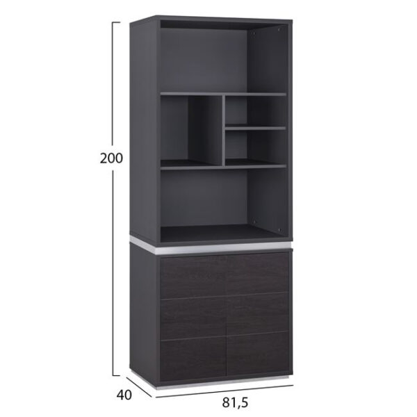 ΒΙΒΛΙΟΘΗΚΗ ΓΡΑΦΕΙΟΥ ΕΠΑΓΓΕΛΜΑΤΙΚΗ ROSEWOOD HM2090 81,5Χ40Χ200Υ εκ. - Image 2