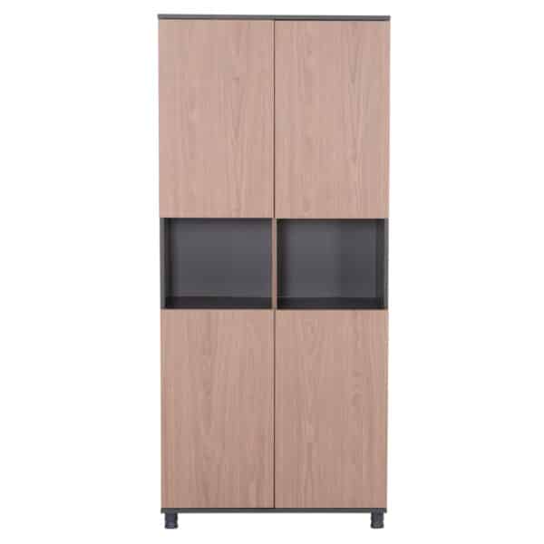 ΒΙΒΛΙΟΘΗΚΗ ΓΡΑΦΕΙΟΥ MAVIX HM2160 ΜΕΛΑΜΙΝΗ ΓΚΡΙ-ΚΑΡΥΔΙ 80Χ40Χ180Υεκ. - Image 3