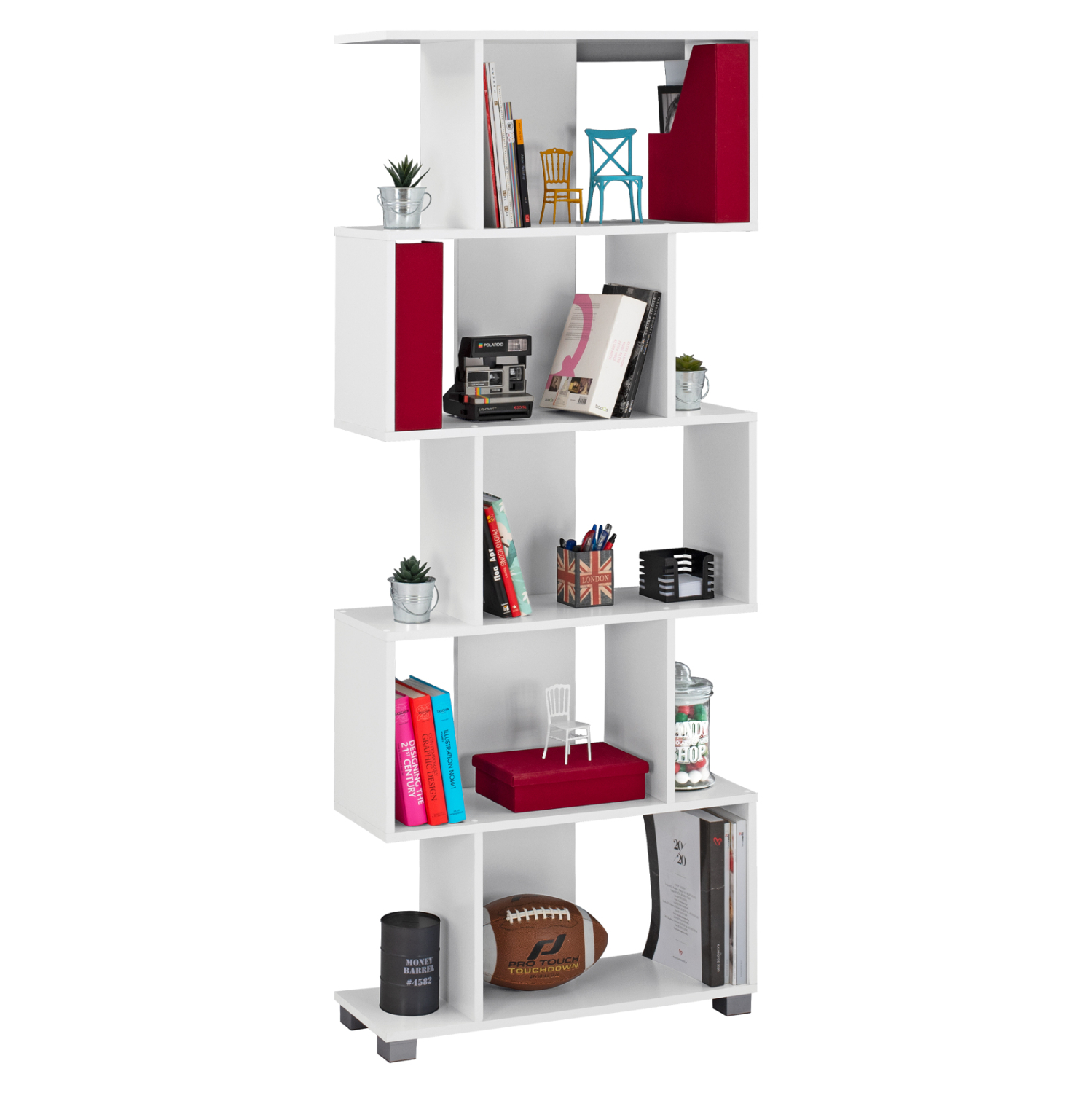 HM2385.04 ΒΙΒΛΙΟΘΗΚΗ ΜΕΛΑΜΙΝΗΣ HM2385.04 ΛΕΥΚΗ 70x25x177 εκ. - Image 1