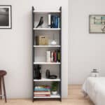 ΒΙΒΛΙΟΘΗΚΗ CLASSIKER HM9226.13 ΜΕΛΑΜΙΝΗΣ ΓΚΡΙ-ΛΕΥΚΟ 48,5x22x160Υεκ. - Image 3