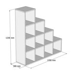 ΒΙΒΛΙΟΘΗΚΗ ΜΕΛΑΜΙΝΗΣ SCALE ΛΕΥΚΟ 120x30x123,6Υεκ.HM9238.11 - Image 2