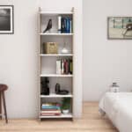 ΒΙΒΛΙΟΘΗΚΗ CLASSIKER HM9226.12 ΜΕΛΑΜΙΝΗΣ SONΟMA-ΛΕΥΚΟ 48,5x22x160Υεκ. - Image 3