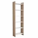 ΒΙΒΛΙΟΘΗΚΗ CLASSIKER HM9226.12 ΜΕΛΑΜΙΝΗΣ SONΟMA-ΛΕΥΚΟ 48,5x22x160Υεκ. - Image 4