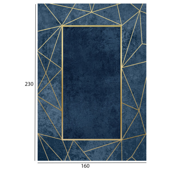 ΧΑΛΙ ΣΑΛΟΝΙΟΥ ΜΕ ΚΡΟΣΙΑ JOSIANE ΜΠΛΕ - ΧΡΥΣΟ HM7675.28 160X230 εκ. - Image 2