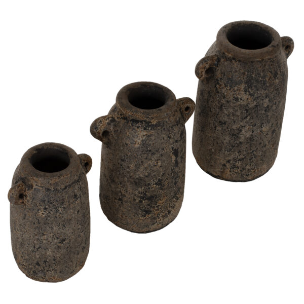 ΔΙΑΚΟΣΜΗΤΙΚA ΒΑΖA ΑΠΟ TERRACOTTA ΓΚΡΙ HM7710 - Image 6