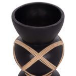 ΔΙΑΚΟΣΜΗΤΙΚΟ ΒΑΖΟ ΔΑΠΕΔΟΥ MAYNARD HM4672.01S TERRACOTTA ΜΑΥΡΟ-RATTAN Φ27.5x50Υ - Image 5
