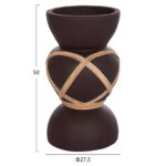 ΔΙΑΚΟΣΜΗΤΙΚΟ ΒΑΖΟ ΔΑΠΕΔΟΥ MAYNARD HM4672.07S TERRACOTTA ΣΟΚΟΛΑΤΙ-RATTAN Φ27.5x50Υεκ - Image 2