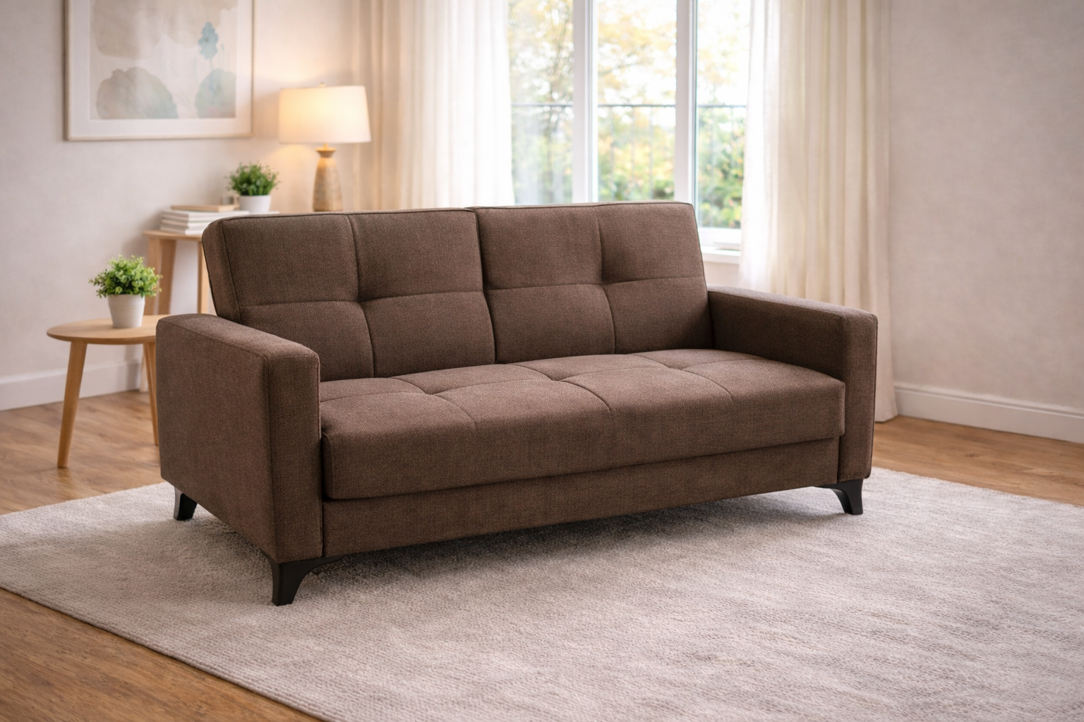 Διθέσιος Καναπές-κρεβάτι Modestole Καφέ 155x85x80εκ. Διθέσιος Καναπές-κρεβάτι Modestole Καφέ 155x85x80εκ. - Image 1