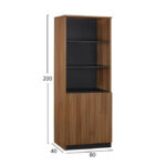 ΕΠΑΓΓΕΛΜΑΤΙΚΗ ΒΙΒΛΙΟΘΗΚΗ ΓΡΑΦΕΙΟΥ SUPREME HM2354 80x40x200Υ εκ. - Image 2
