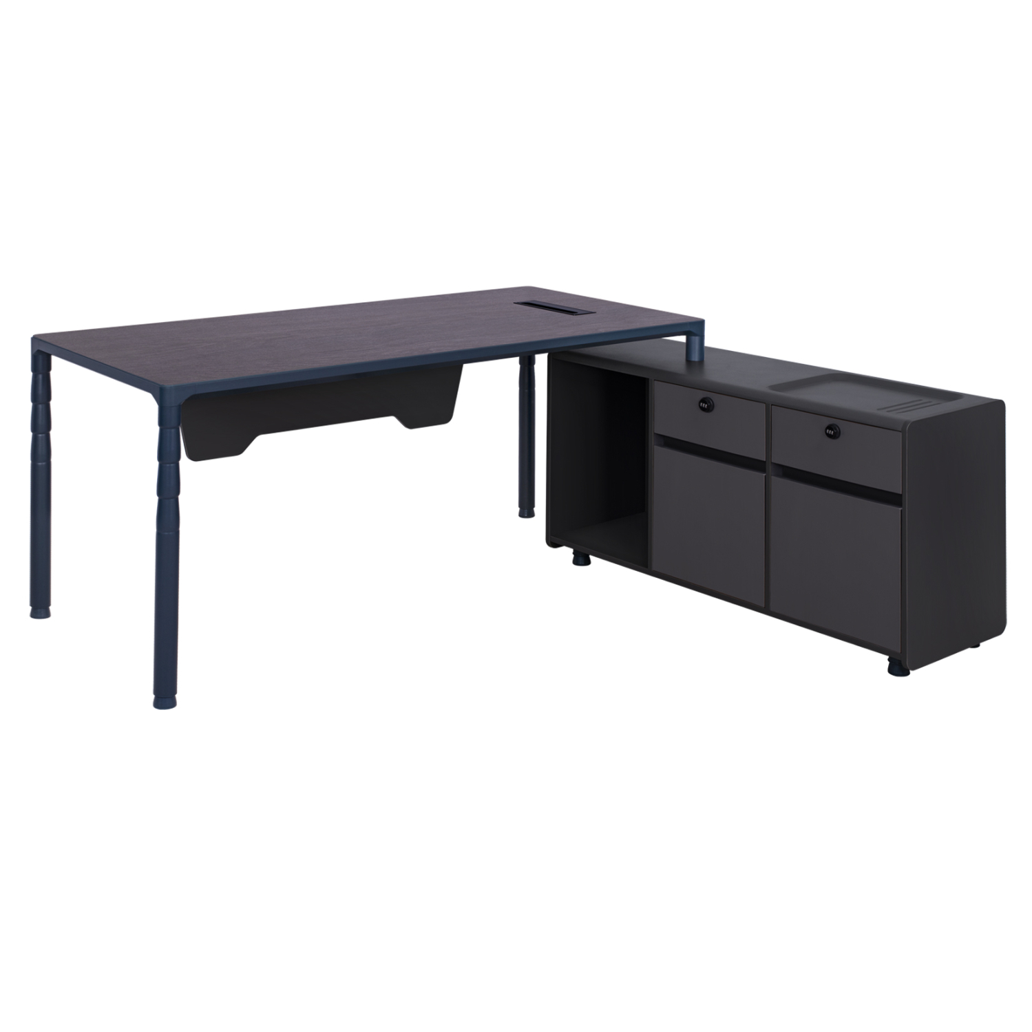 HM2109R ΕΠΑΓΓΕΛΜΑΤΙΚΟ ΓΡΑΦΕΙΟ LYANNA ΔΕΞΙΑ ΓΩΝΙΑ HM2109R ΣΕ ΓΚΡΙ & ΒΕΓΓΕ ΑΠΟΧΡΩΣΗ 183X160X76εκ. - Image 1
