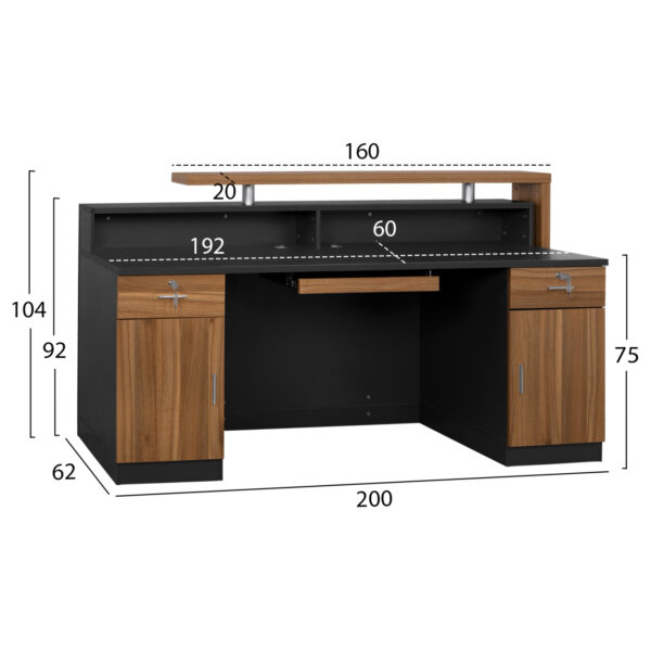 ΕΠΑΓΓΕΛΜΑΤΙΚΟ ΓΡΑΦΕΙΟ ΥΠΟΔΟΧΗΣ SUPREME 200Χ62Χ104 HM2362 - Image 2