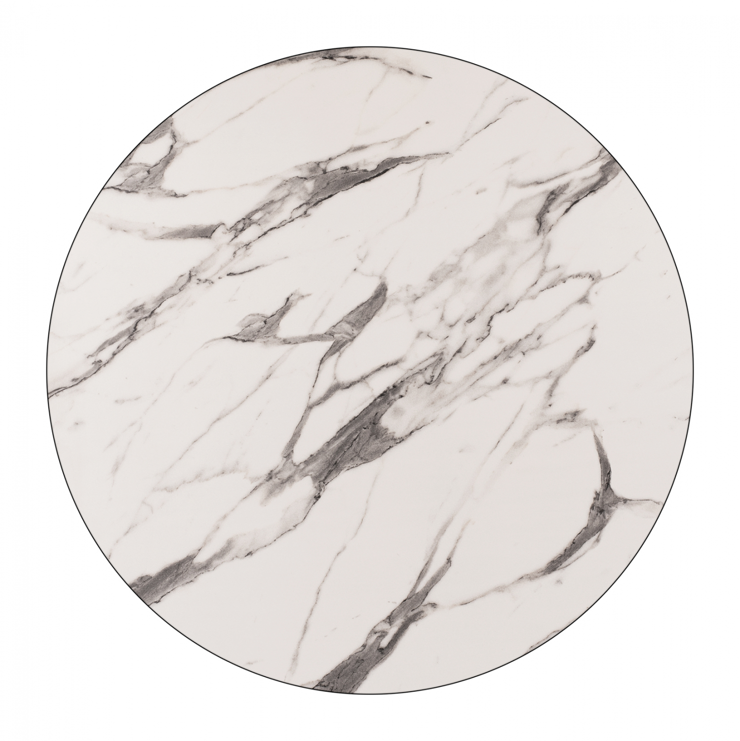 HM5842.11 ΕΠΙΦΑΝΕΙΑ ΤΡΑΠΕΖΙΟΥ HPL HM5842.11 MARBLE WHITE-GREY Φ69 εκ. ΠΑΧΟΥΣ 12mm. - Image 1
