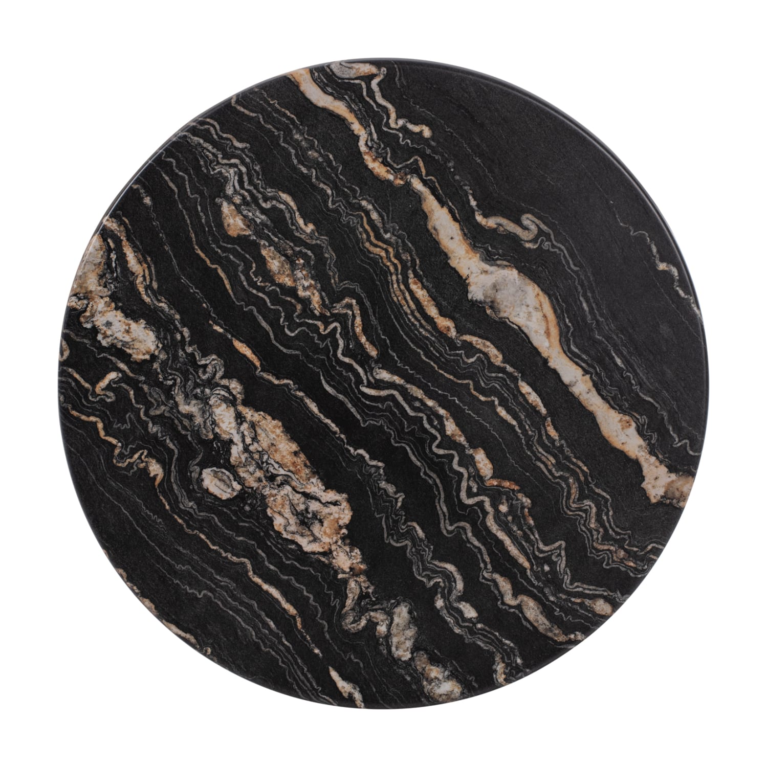HM5227.15 ΕΠΙΦΑΝΕΙΑ ΤΡΑΠΕΖΙΟΥ Φ60Χ2.5εκ. 5787 WERZALIT BLACK GOLD MARBLE HM5227.15 - Image 1