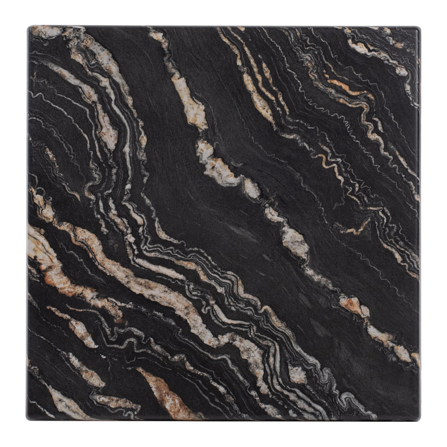 HM5231.15 ΕΠΙΦΑΝΕΙΑ ΤΡΑΠΕΖΙΟΥ WERZALIT 80Χ80Χ3.5εκ. BLACK GOLD MARBLE HM5231.15 - Image 1