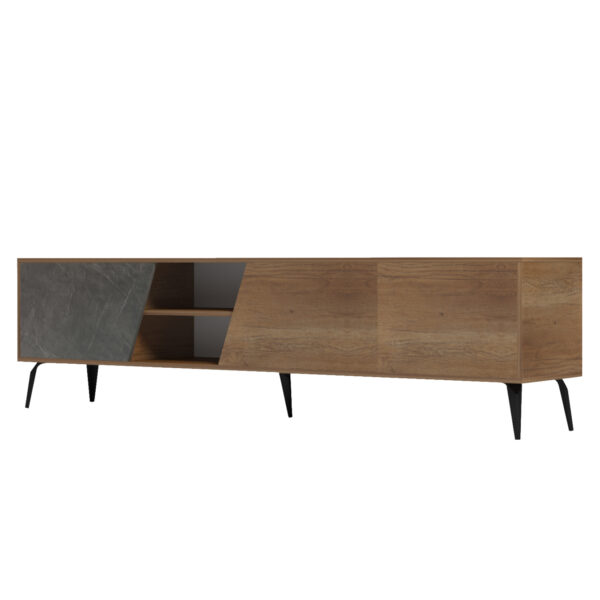 ΕΠΙΠΛΟ ΤΗΛΕΟΡΑΣΗΣ CATERRA HM18374.14 ΜΕΛΑΜΙΝΗ ΦΥΣΙΚΟ-MOORE STONE 180Χ35.5Χ48Υεκ. - Image 4