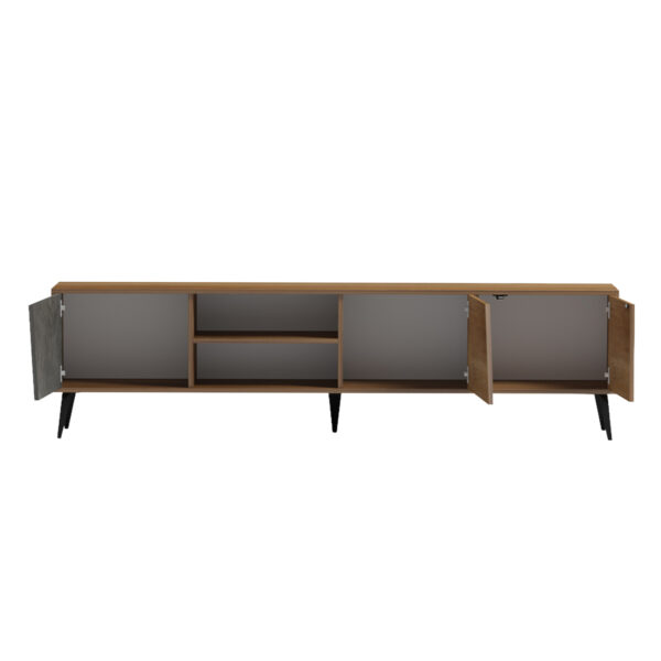 ΕΠΙΠΛΟ ΤΗΛΕΟΡΑΣΗΣ CATERRA HM18374.14 ΜΕΛΑΜΙΝΗ ΦΥΣΙΚΟ-MOORE STONE 180Χ35.5Χ48Υεκ. - Image 6
