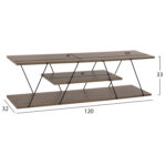 ΕΠΙΠΛΟ ΤΗΛΕΟΡΑΣΗΣ HM8922.13 TARS ΜΕΛΑΜΙΝΗ OLIVE GREY 120x32x33Yεκ. - Image 2