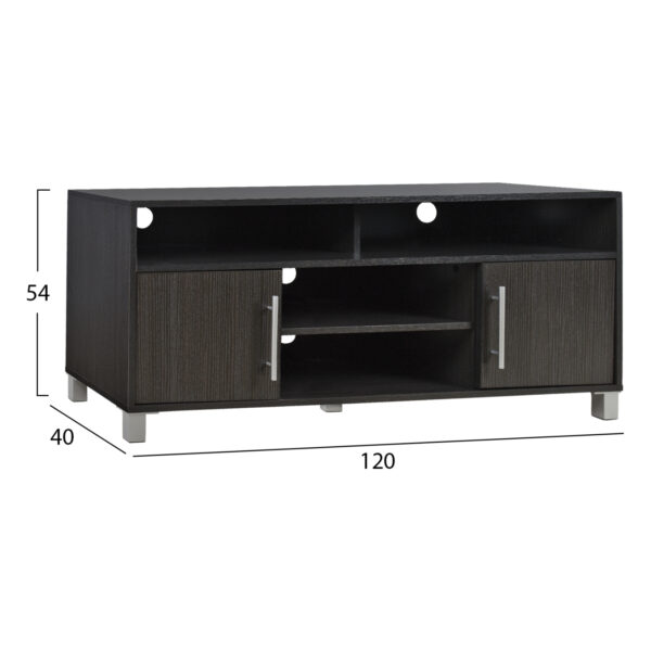 ΕΠΙΠΛΟ ΤΗΛΕΟΡΑΣΗΣ ΜΕΛΑΜΙΝΗΣ DANNA HM2202.01 ZEBRANO 120x40x54 εκ. - Image 2